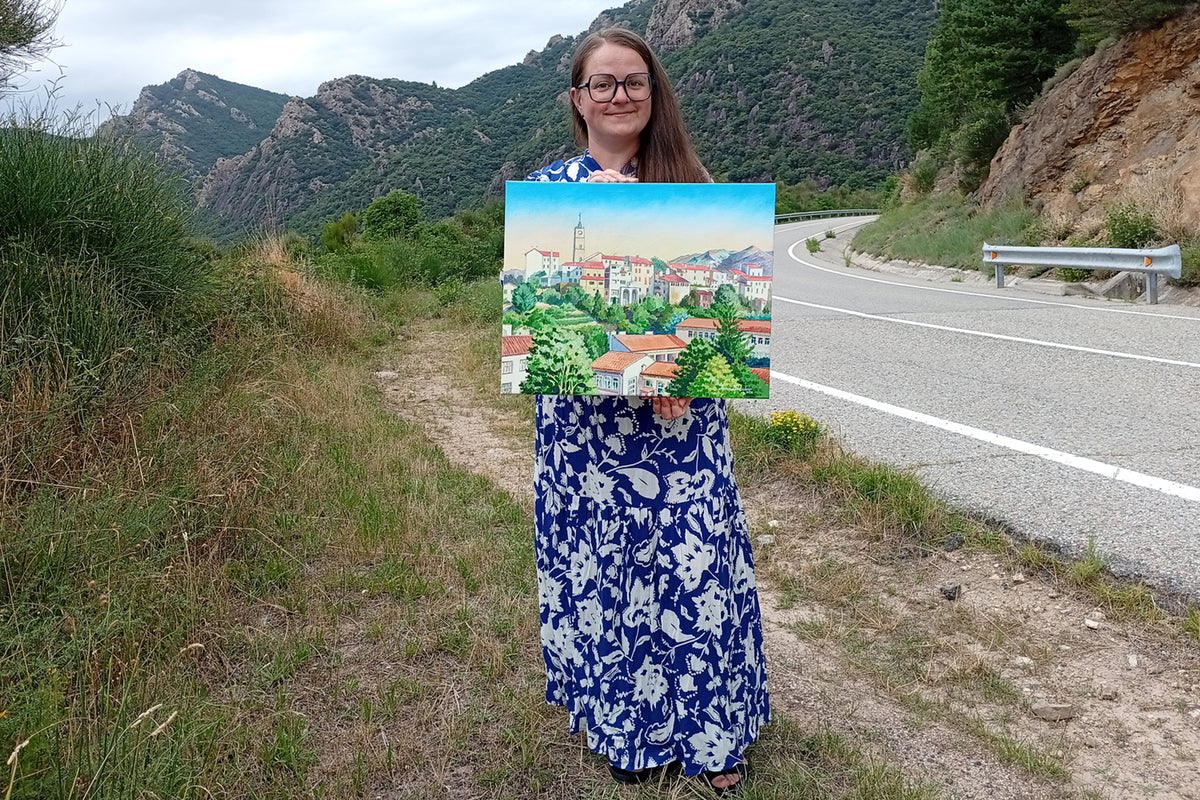 Matin à Saint-Laurent-de-Cerdans — peinture originale